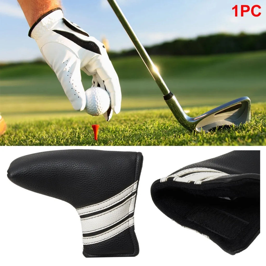Black PU leather golf push rod case for club protection