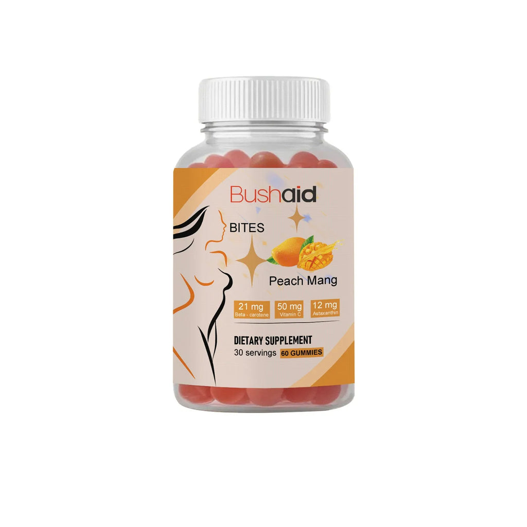 BUSHAID Tanning Gummy Candies soft candy supplement pack containing 60 gummies