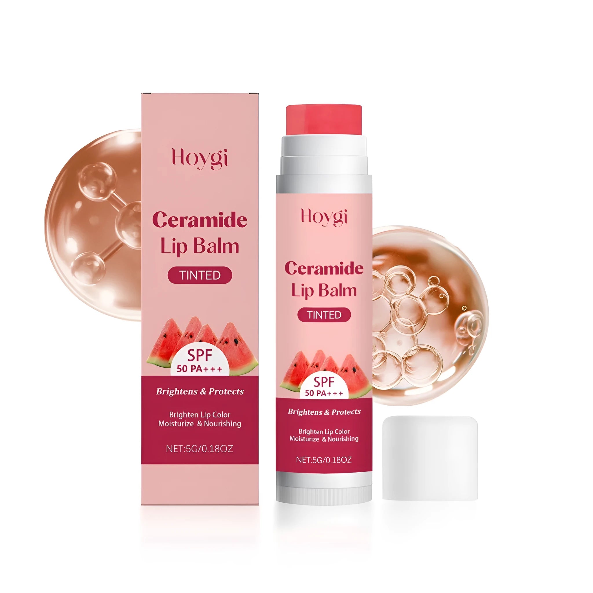 5g brightening lip balm stick with kojic acid and nicotinamide for lip treatment.