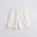 Men's light blue cotton blend casual shorts with loose fit design for summer wear