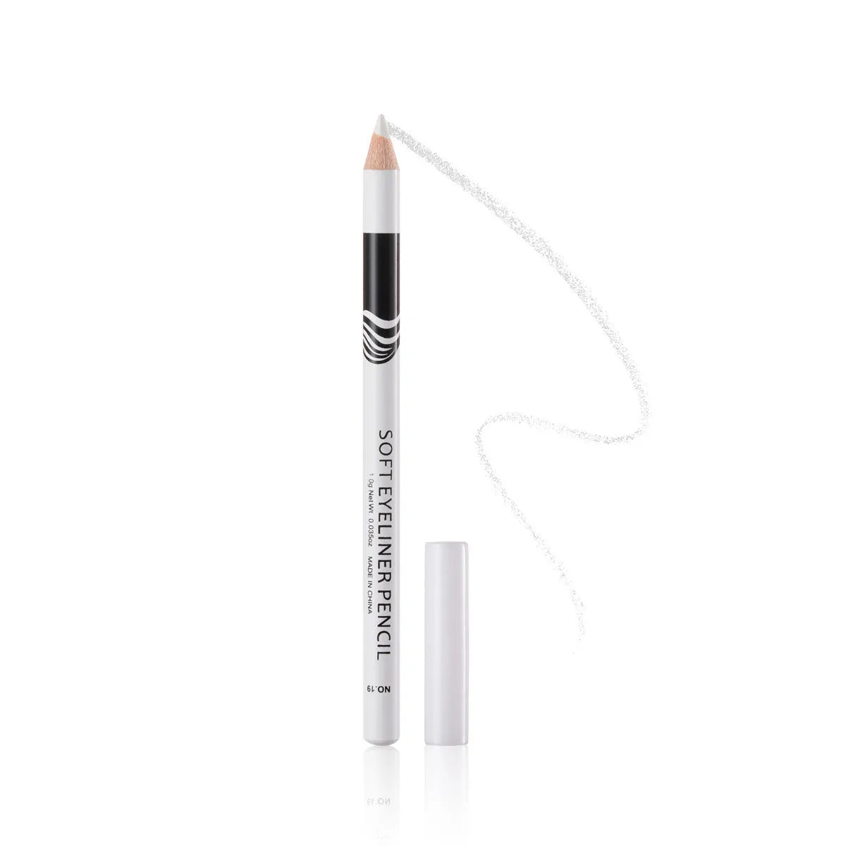 Box of 12 white waterproof eyeliner pencils with high gloss finish for eye brightening