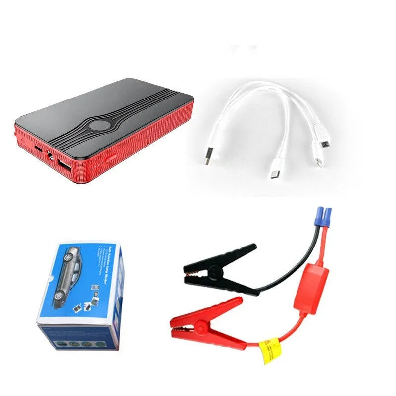 Red K4-E automobile emergency starting power supply measuring 139x79x25mm with 6000mAh capacity for vehicle jump-starts