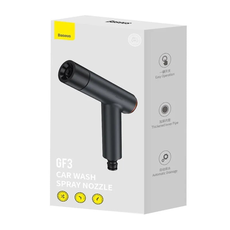 Car washing gun with universal joint and telescopic TPE polyester water pipe in 2.5m, 5m, or 10m lengths