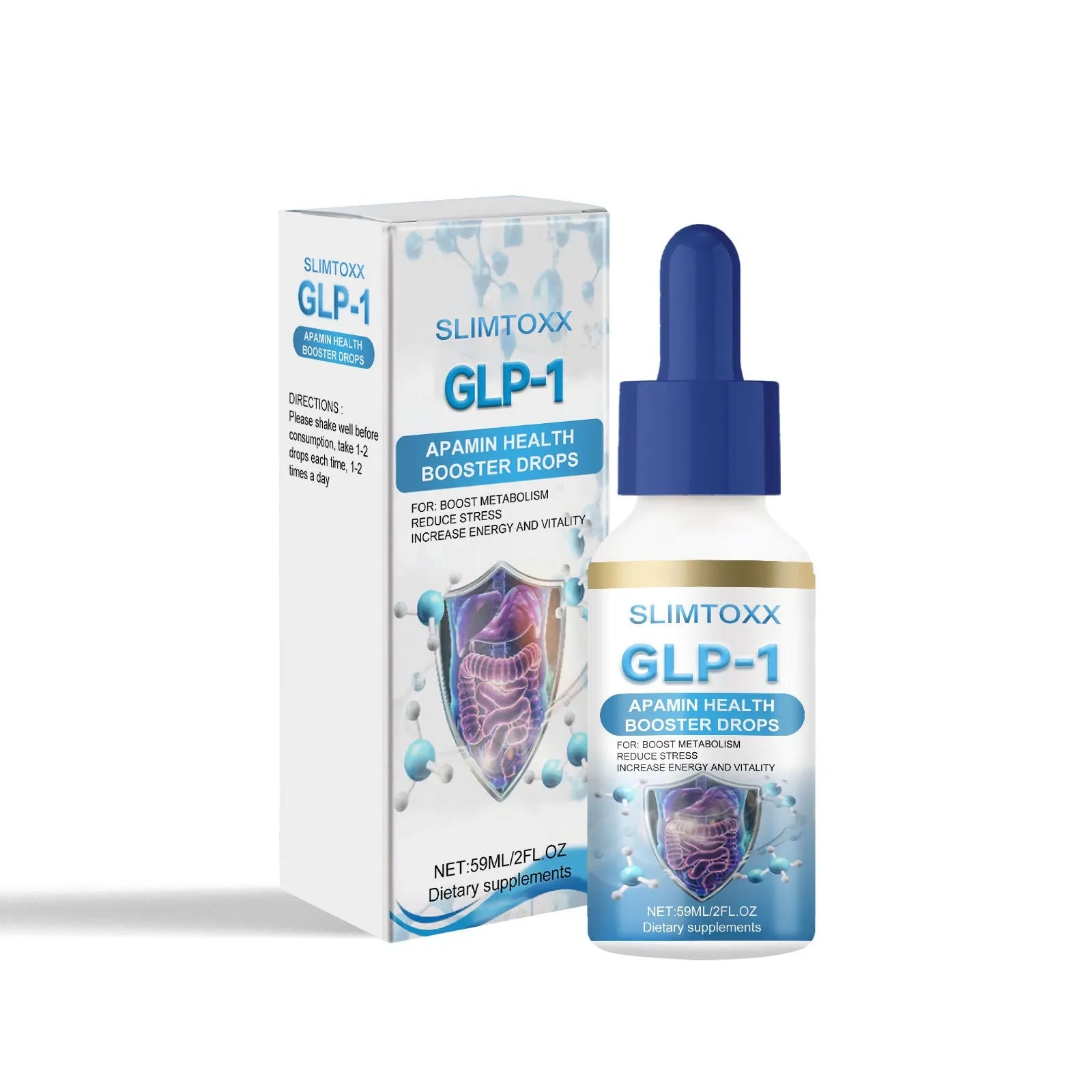 59ml bottle of mild herbal body care drops with dropper applicator