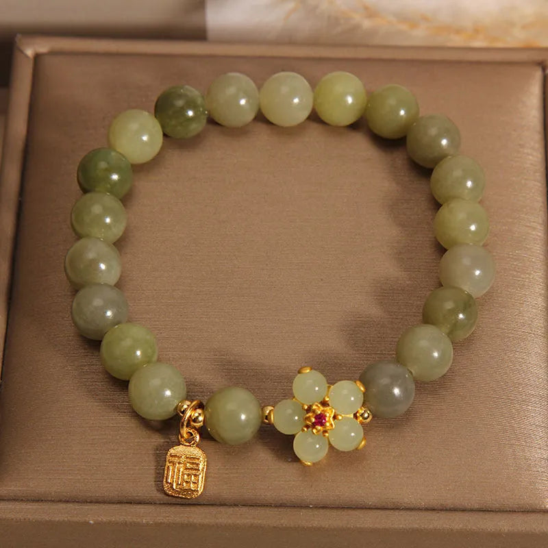 Women's grey jade coloured alloy bracelet with casual styling