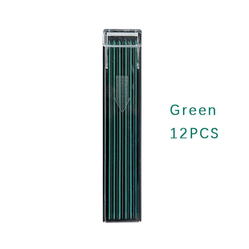 Box of 12 mechanical pencil leads in rainbow colours for 0.5mm pencils