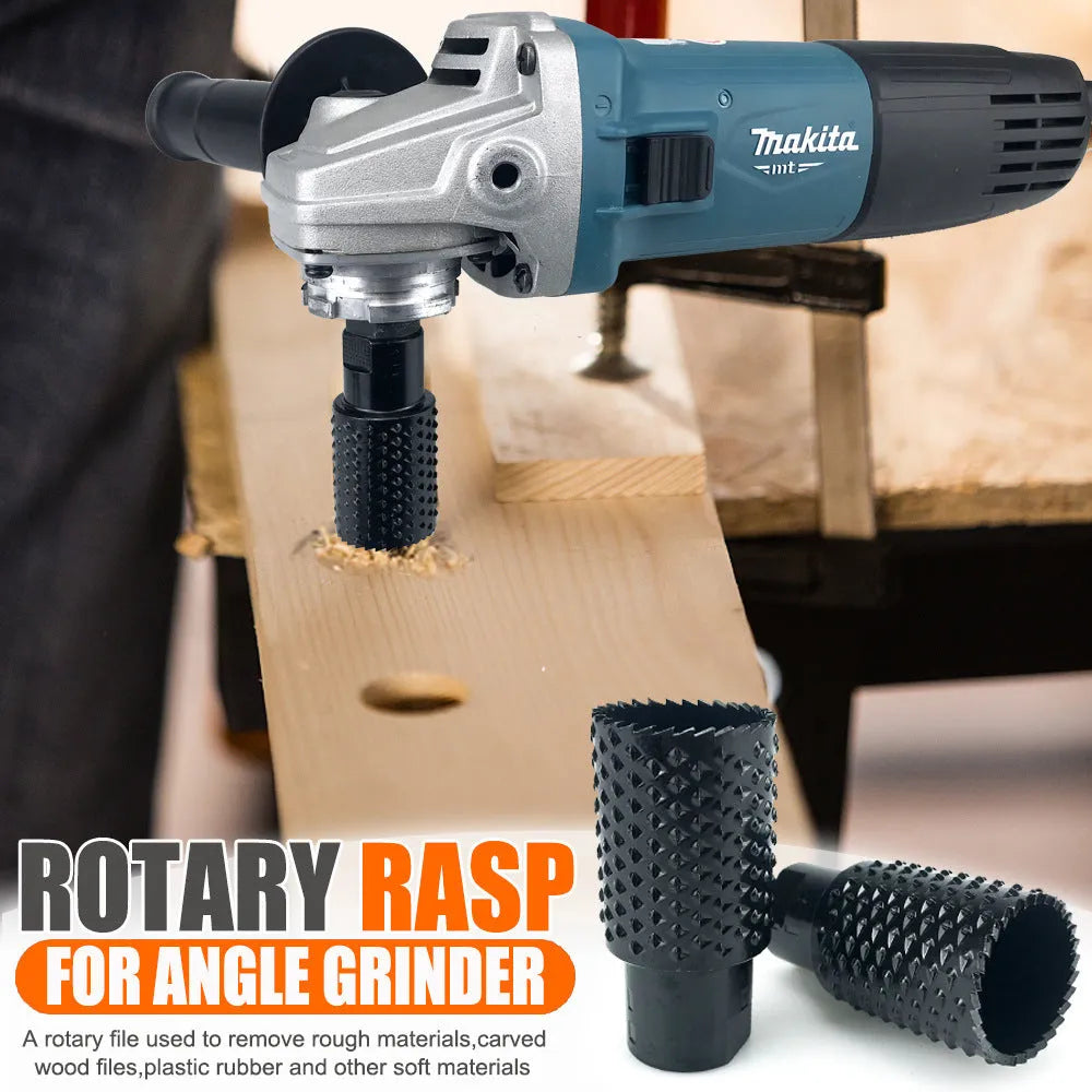 Spherical angle grinder grinding head with M10 and M14 threads for woodworking