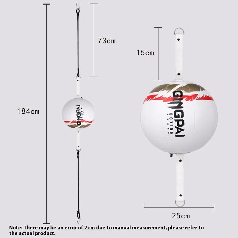 Hanging boxing speed ball training equipment with adjustable height system in black, black and green, or white colour options