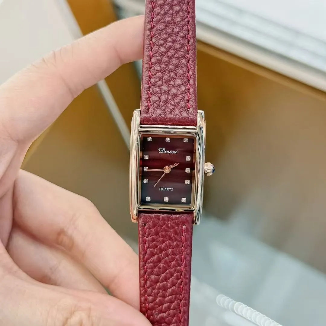 Chinese-style women's watch with alloy case, 8mm thickness, showing camellia pattern design option