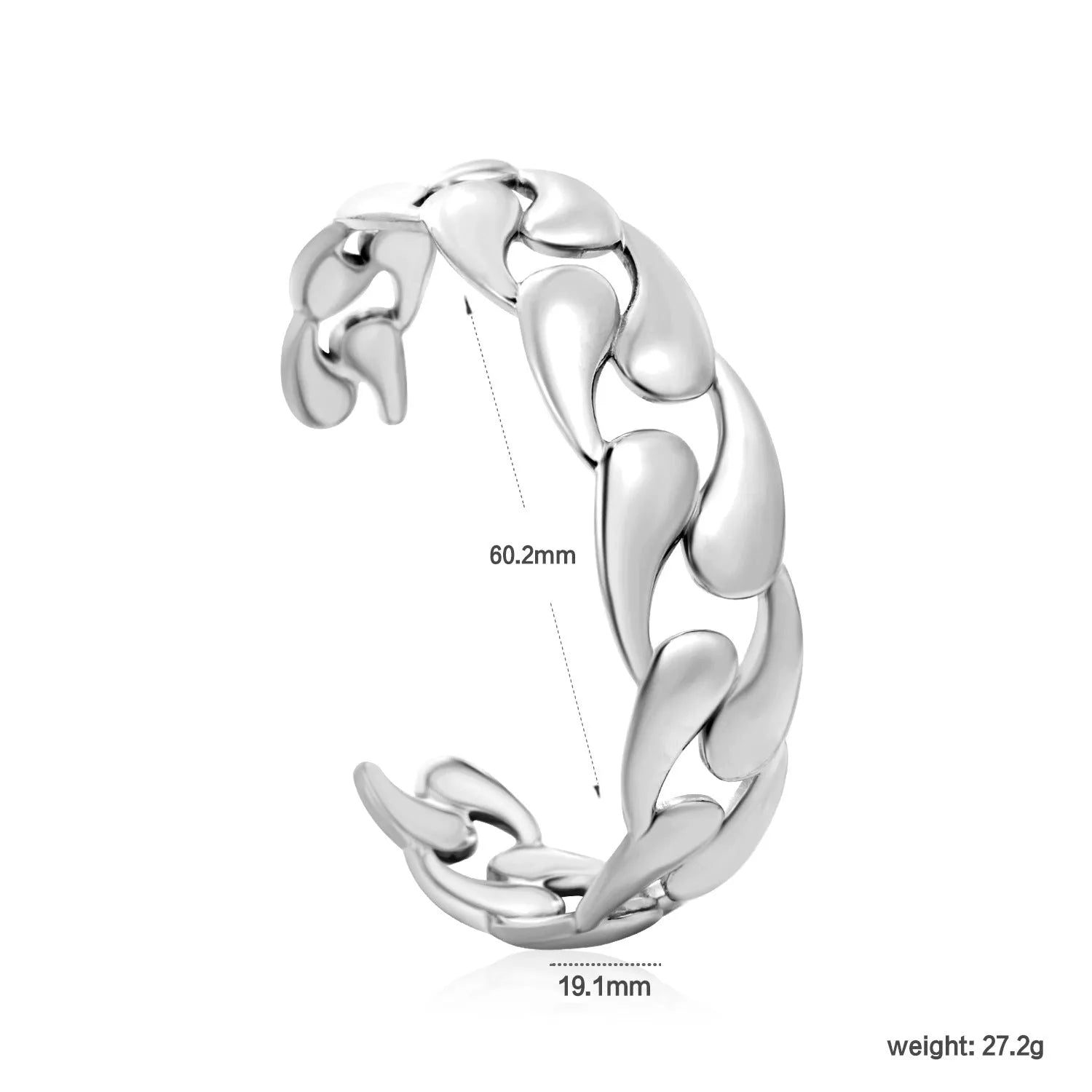 Stainless steel adjustable bracelet in silver, gold, and gunmetal finishes on wrist
