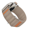 Elastic nylon watchband with stainless steel buckle in multiple colours for Apple watch compatibility