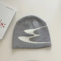 Acrylic beanie hat in black, grey, or white, size M for 56-58cm head circumference