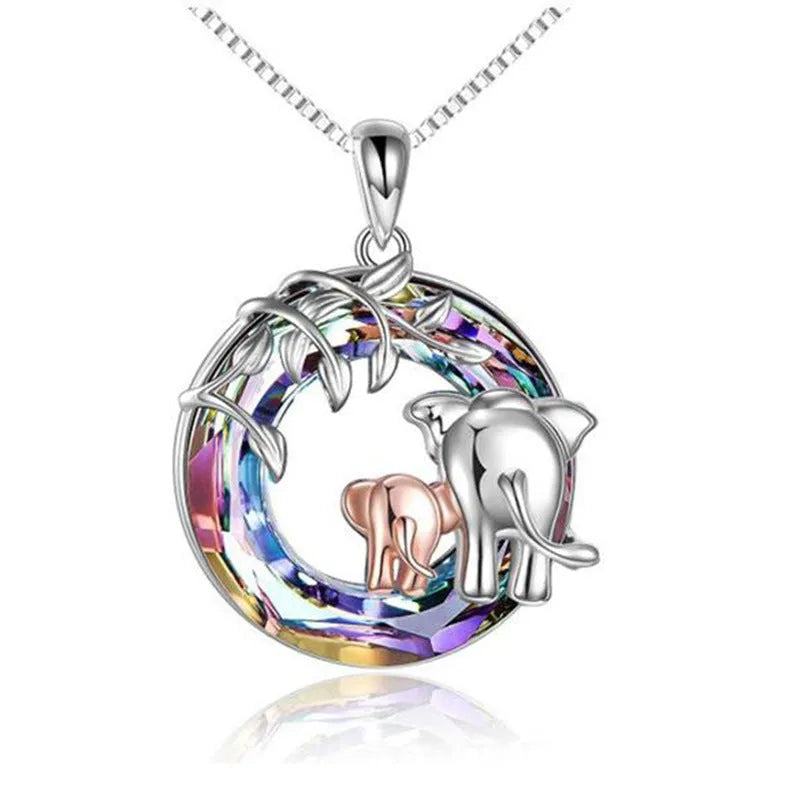Platinum-coloured adjustable women's necklace with geometric diamond pendant featuring Saturn design