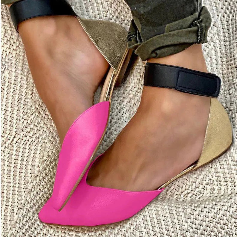 Women's velcro hollowed sandals with adjustable straps and multiple size options from 34 to 43