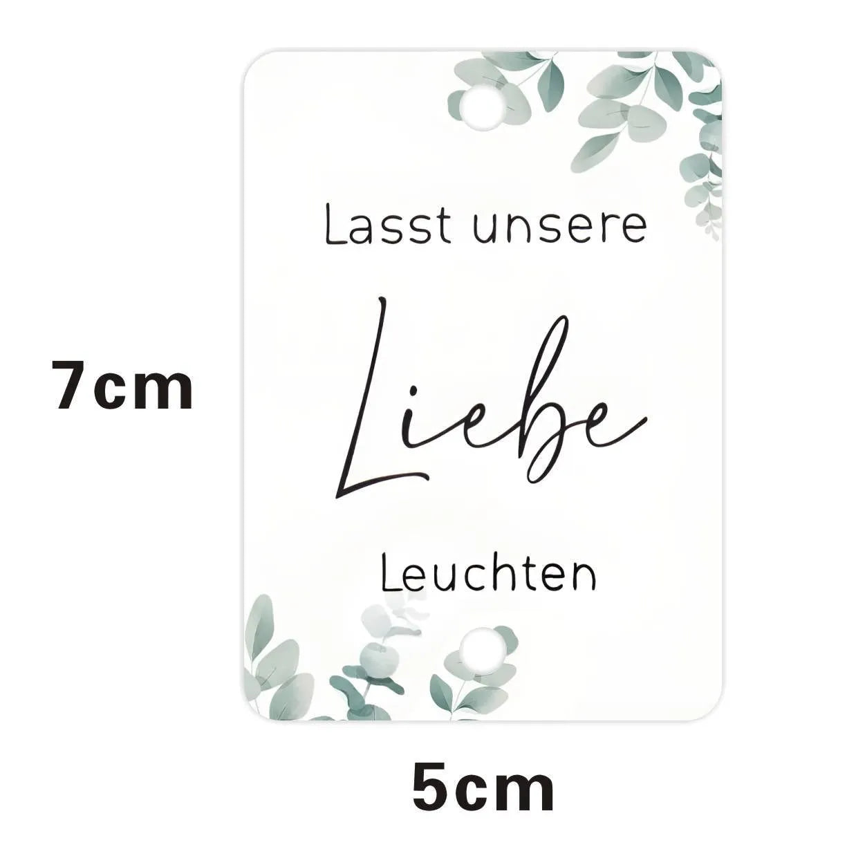 G45 style decorative labels set with 50 white card paper sheets for event decorations