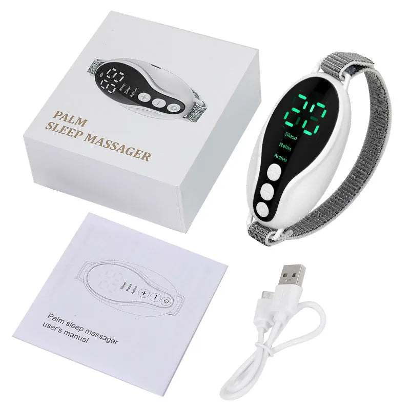 White or blue USB-powered intelligent sleeping aid instrument with compact design