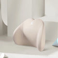 Heart-shaped black and grey car pillow set for headrest and lumbar support on a car seat.