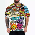 Men's loose fit casual T-shirt with Eagle Head or Coloured Letters print option.