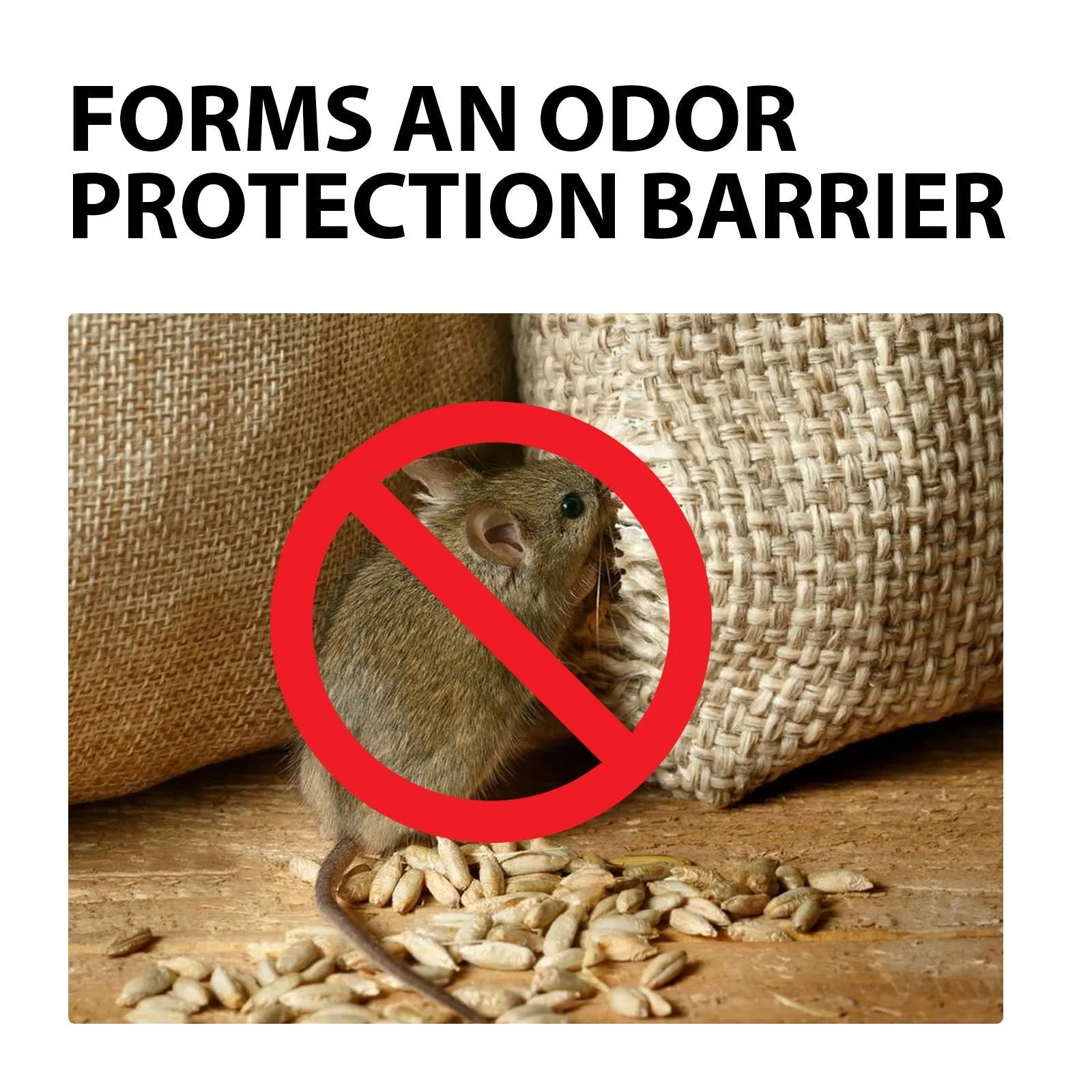 60ml bottle of natural rat repellent spray with essential oils for outdoor, home and car use.
