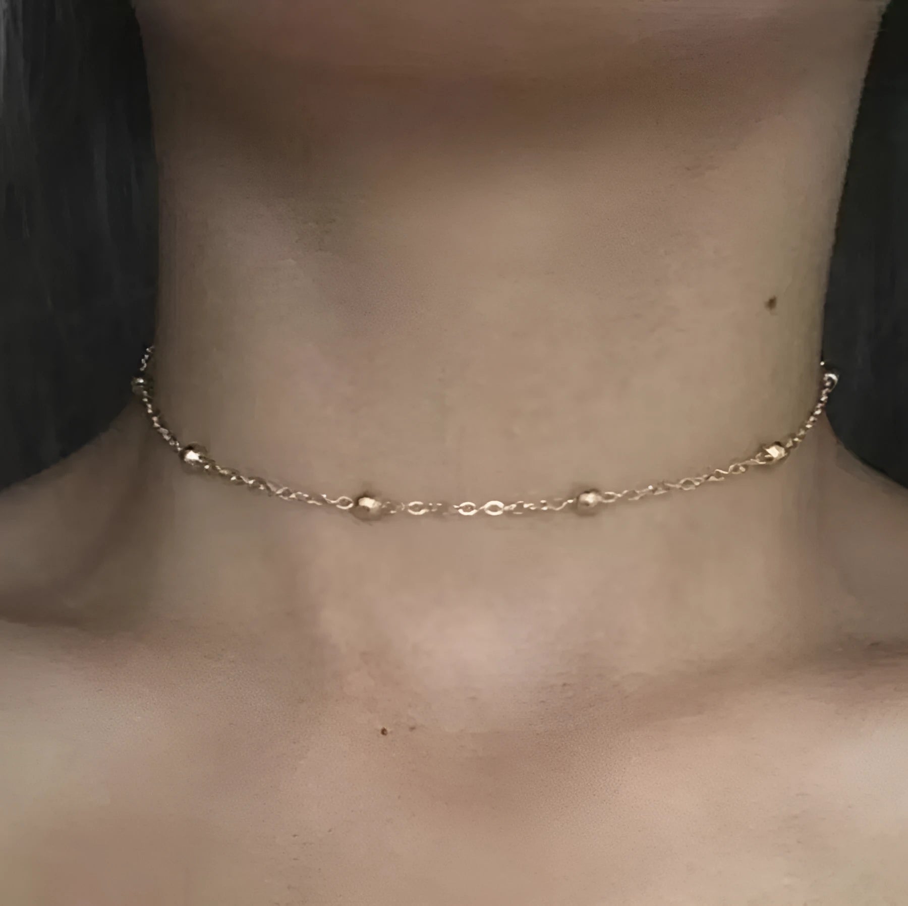 Women's bohemian anklet with geometric pendant on twisted chain in gold electroplated finish