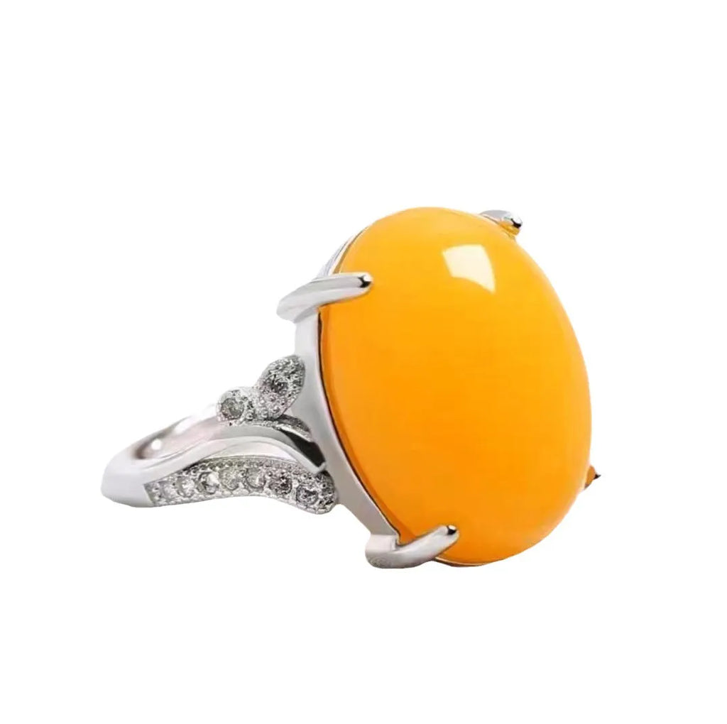 Adjustable natural sapphire ring in geometric ethnic style, available in black, blue, green, red, and yellow colours