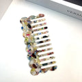 Geometric wave design acetate hair comb for women in various colour options