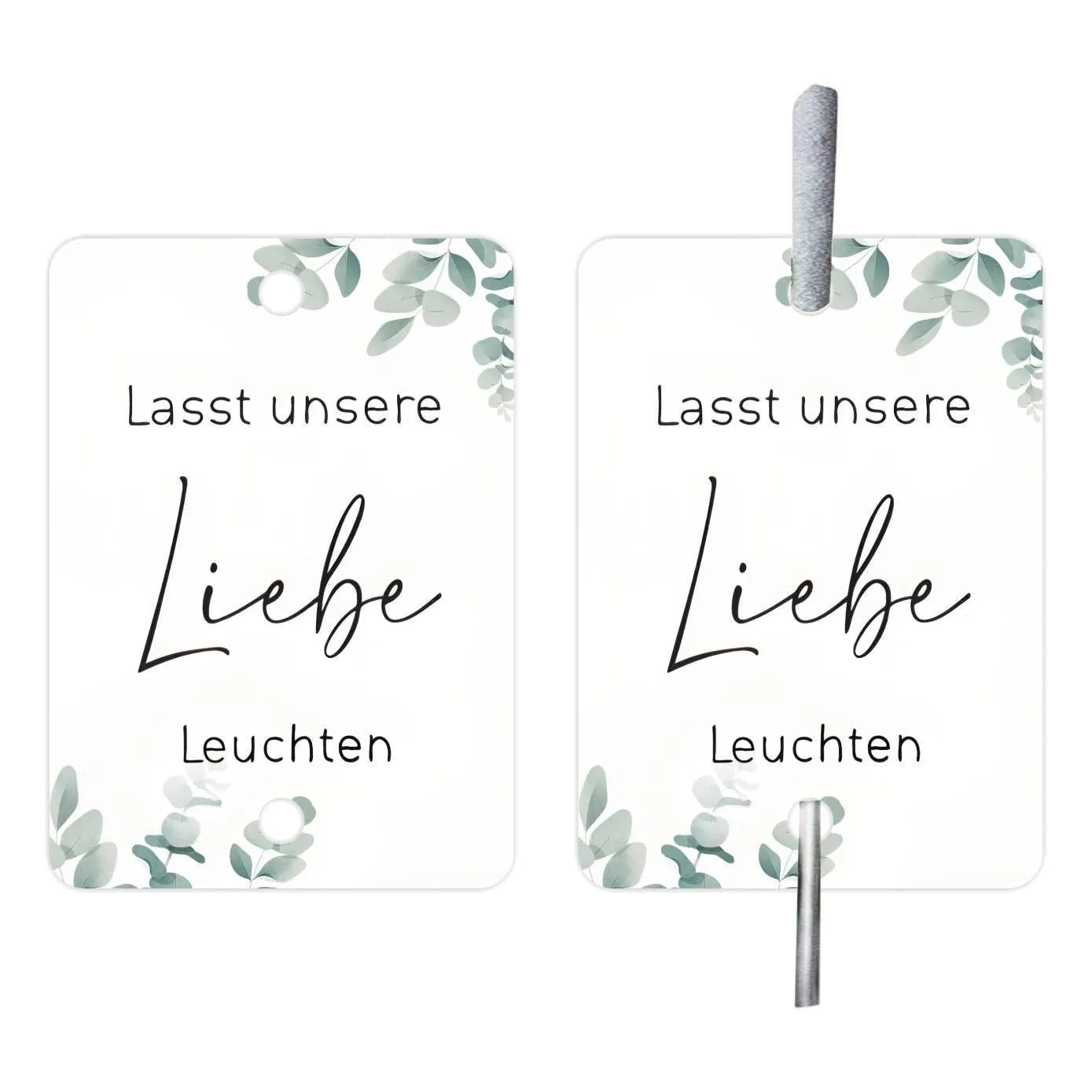 G45 style decorative labels set with 50 white card paper sheets for event decorations