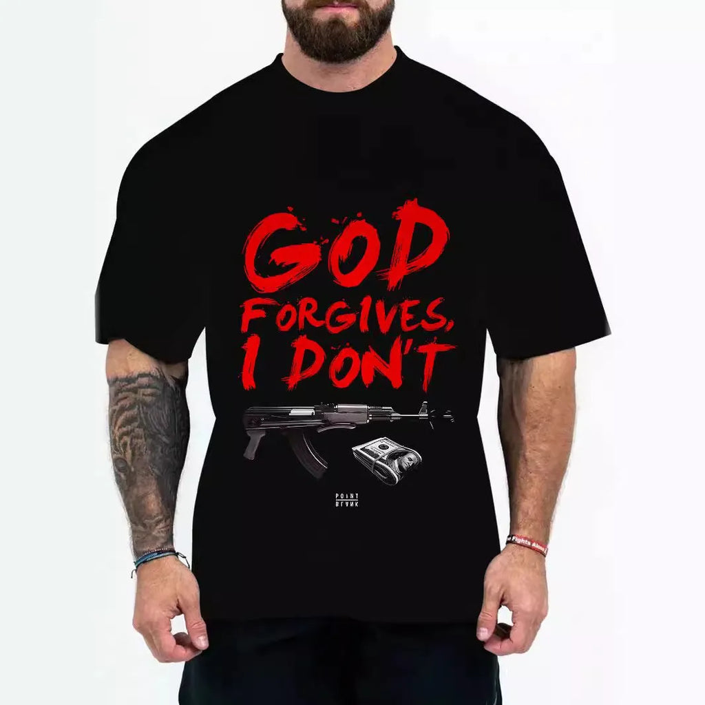 Men's loose fit casual T-shirt with Eagle Head or Coloured Letters print option.