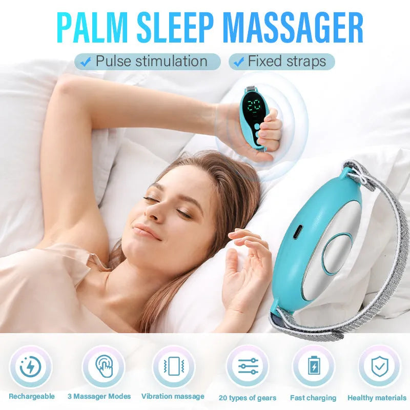 White or blue USB-powered intelligent sleeping aid instrument with compact design