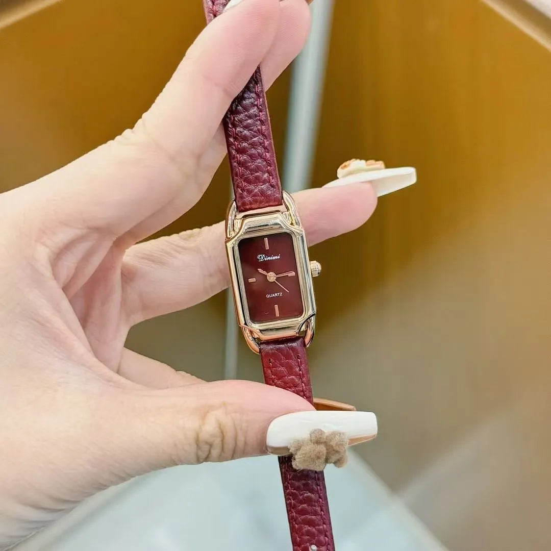 Chinese-style women's watch with alloy case, 8mm thickness, showing camellia pattern design option