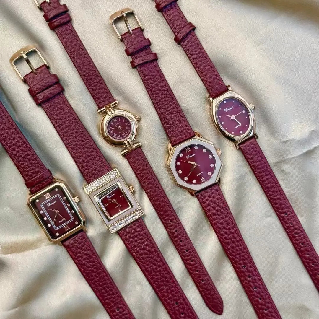 Chinese-style women's watch with alloy case, 8mm thickness, showing camellia pattern design option