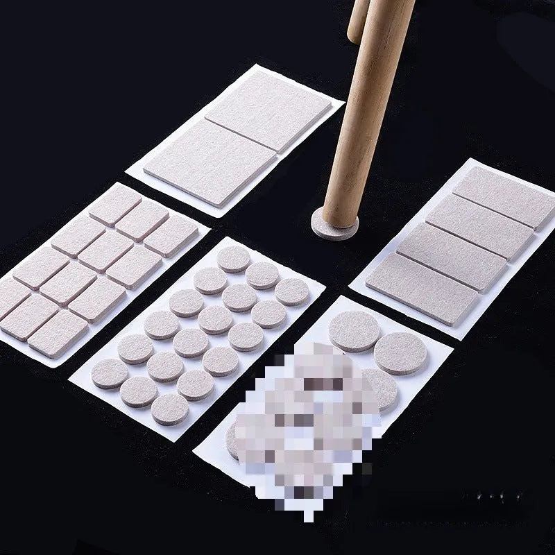 Beige chair leg stopper set with 220 pieces in five sizes for furniture protection and noise reduction
