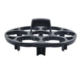 Black plastic egg holder measuring 13.8×12.6×5.7cm with retainer compartments for secure egg storage