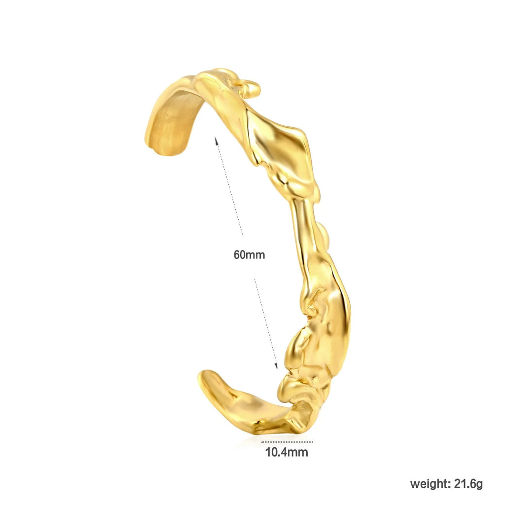 Stainless steel alloy bracelet with adjustable clasp in silver and gold colour finishes