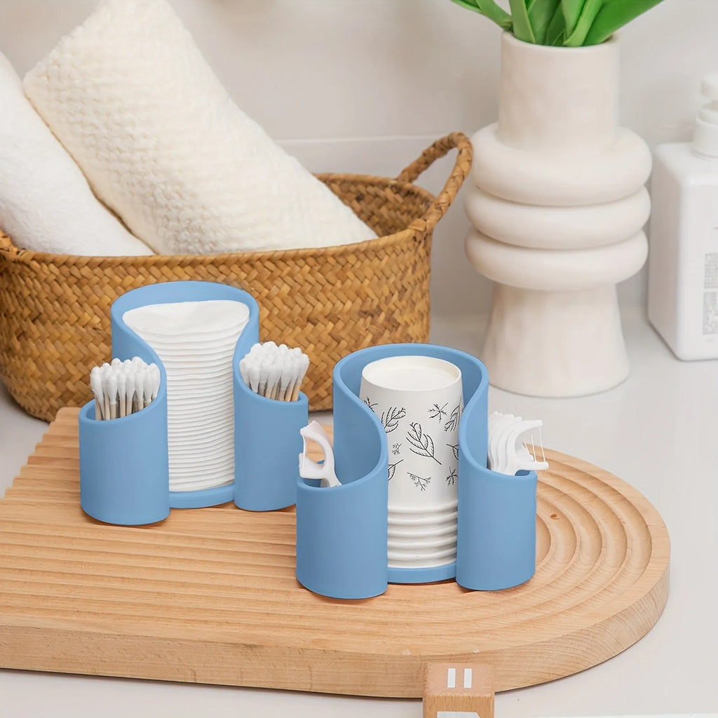 Plastic dental floss storage box in solid colour with modern design, dimensions 10x6x4cm