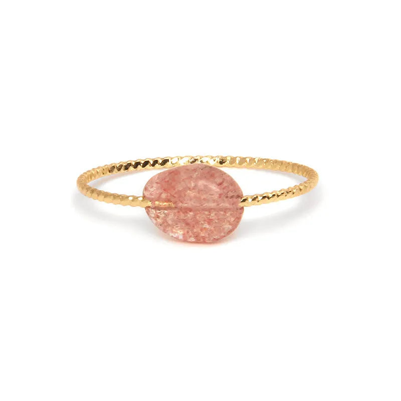 Geometric agate ring for women showing original design with clean lines and natural stone banding patterns