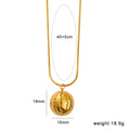 Stainless steel fruit necklace pendant with 45cm chain, showing apple, grape, and watermelon designs
