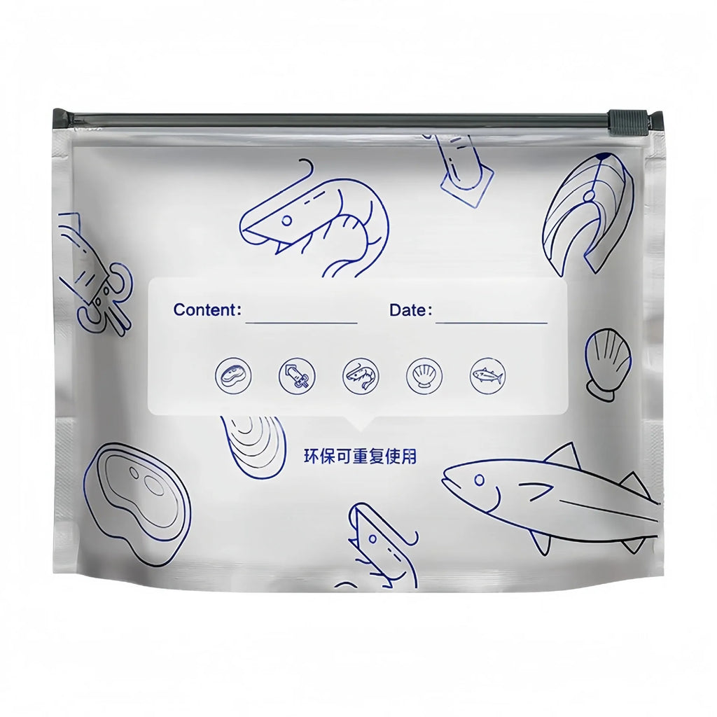 Aluminium foil sealed bags in three sizes with heat resistance from minus 60 to 100 degrees Celsius