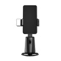 A200 desktop mobile phone bracket with intelligent face tracking and rotating camera head with black ribbon lights