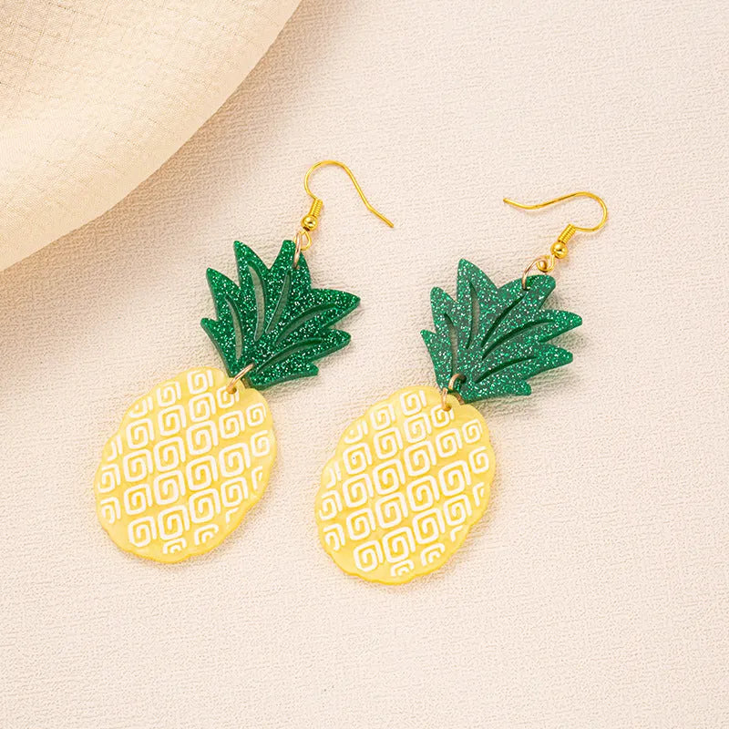 Drop-shaped acrylic earrings with alloy hook in five colour options, measuring 3cm length with 1.5cm maximum width
