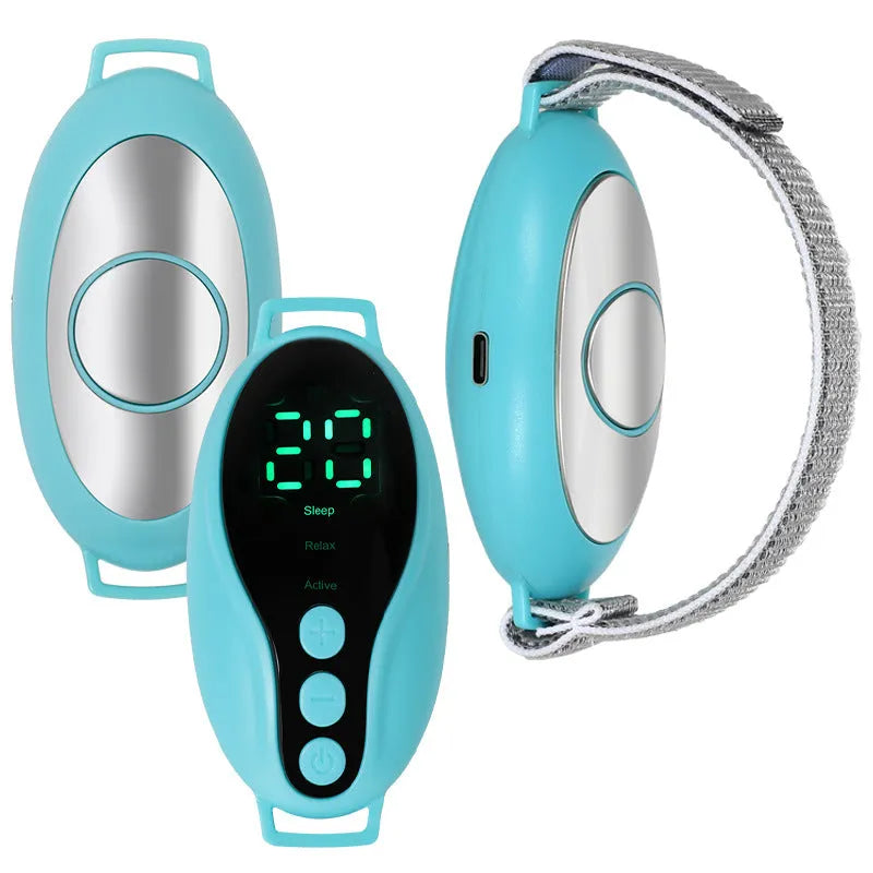 White or blue USB-powered intelligent sleeping aid instrument with compact design