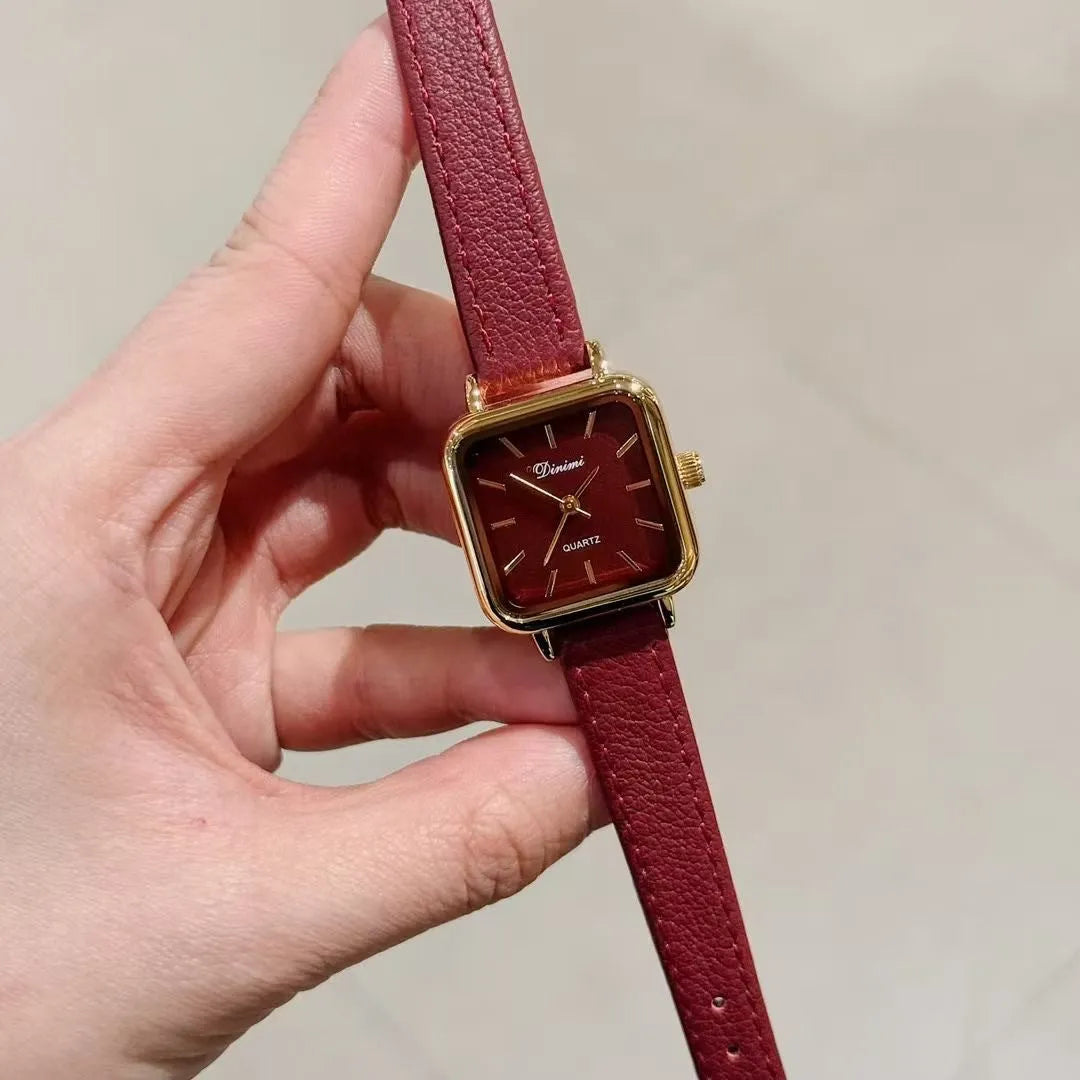Chinese-style women's watch with alloy case, 8mm thickness, showing camellia pattern design option