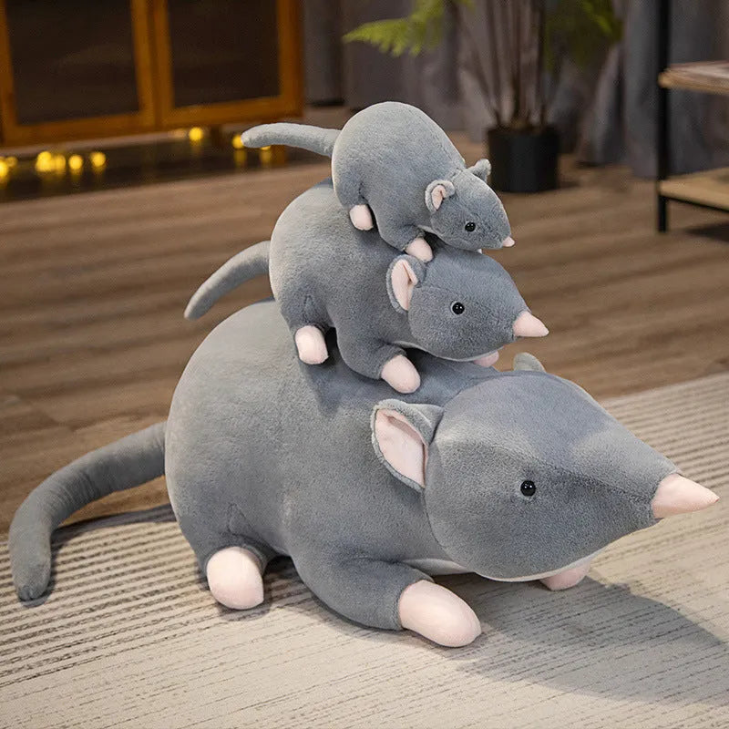 Cartoon mouse plush toy doll in 32cm, 50cm, and 100cm sizes.