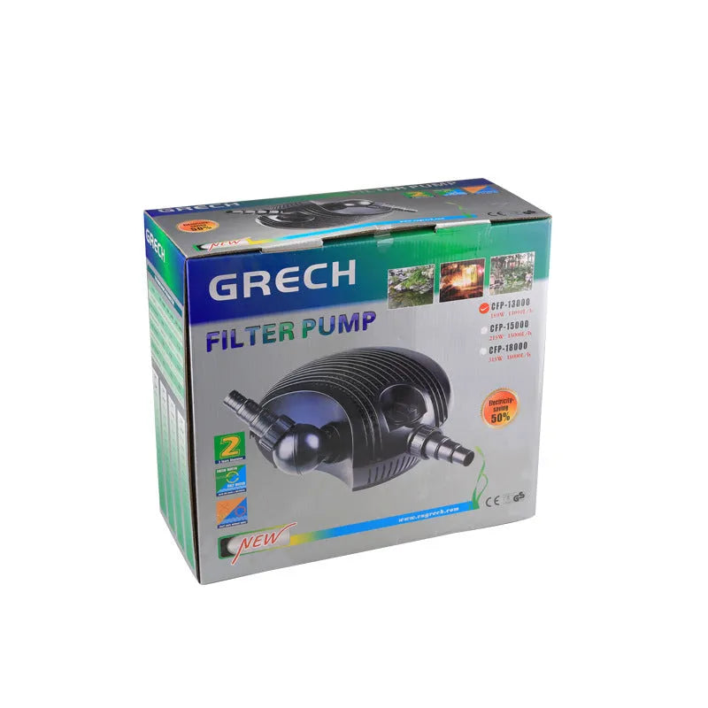CFP horizontal fish pond filter pump with plastic construction and power ratings from 70W to 315W