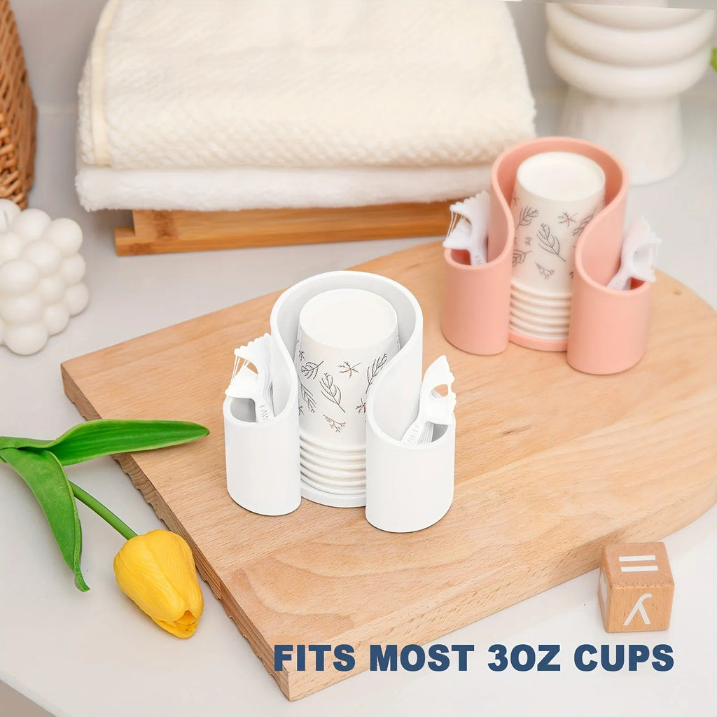 Plastic dental floss storage box in solid colour with modern design, dimensions 10x6x4cm