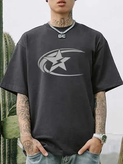Men's casual short sleeve t-shirt in pure cotton with Japanese retro style, solid colour options, sizes XS to XXL
