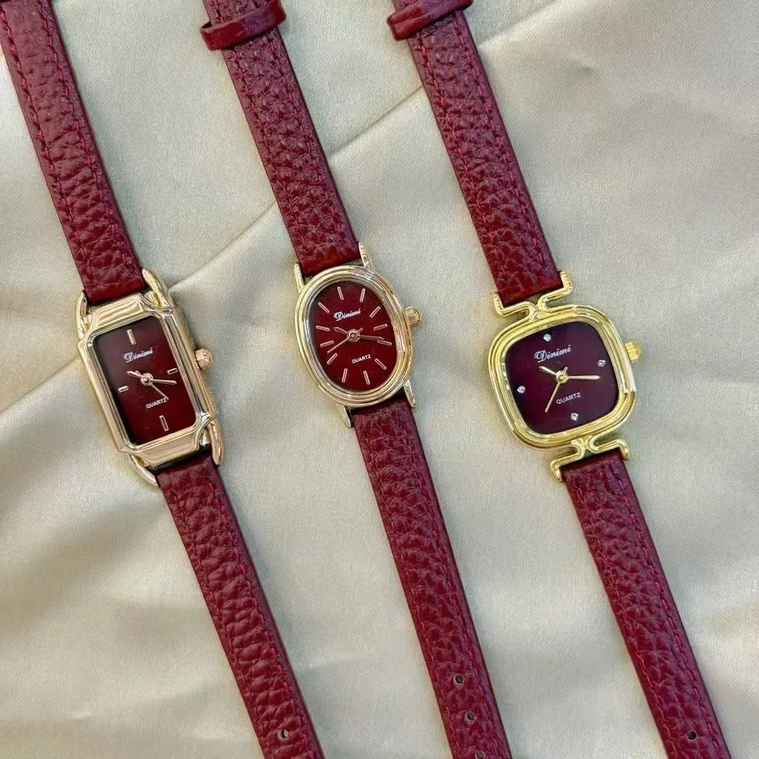 Chinese-style women's watch with alloy case, 8mm thickness, showing camellia pattern design option