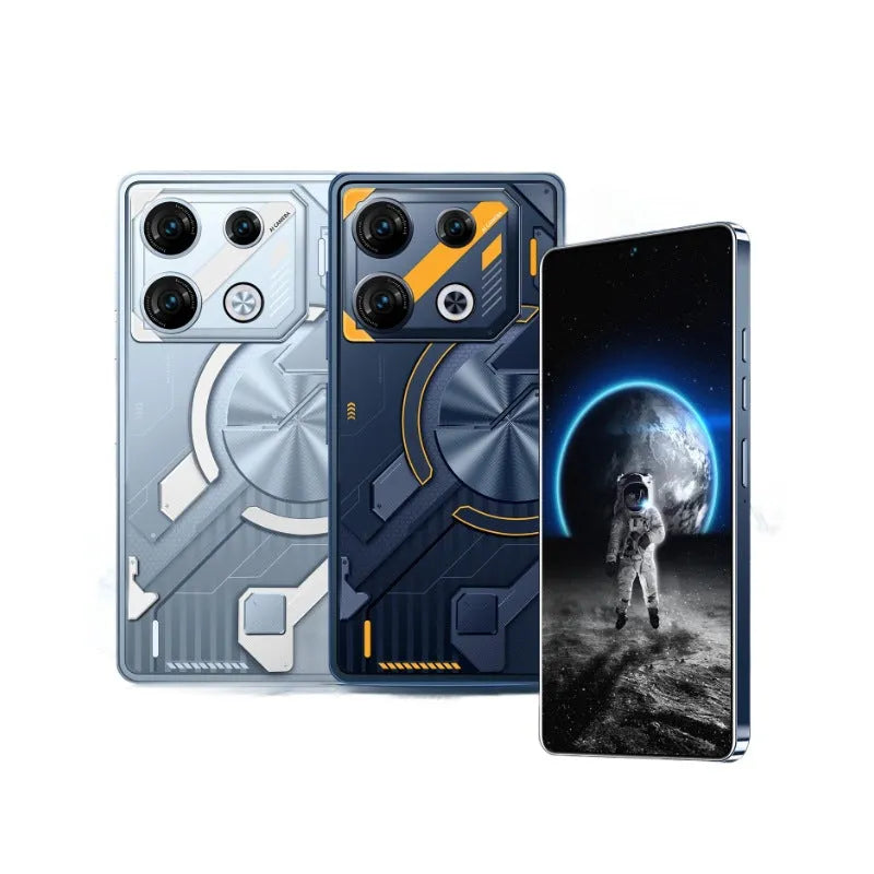 Portable Home Fashion GT10 Pro Android smartphone in Blue or Silver with straight plate design.