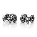 Stainless steel hollow skull geometry ear clip earrings for men and women