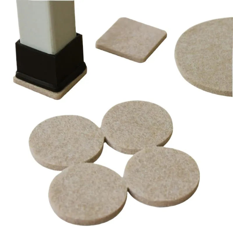 Beige chair leg stopper set with 220 pieces in five sizes for furniture protection and noise reduction